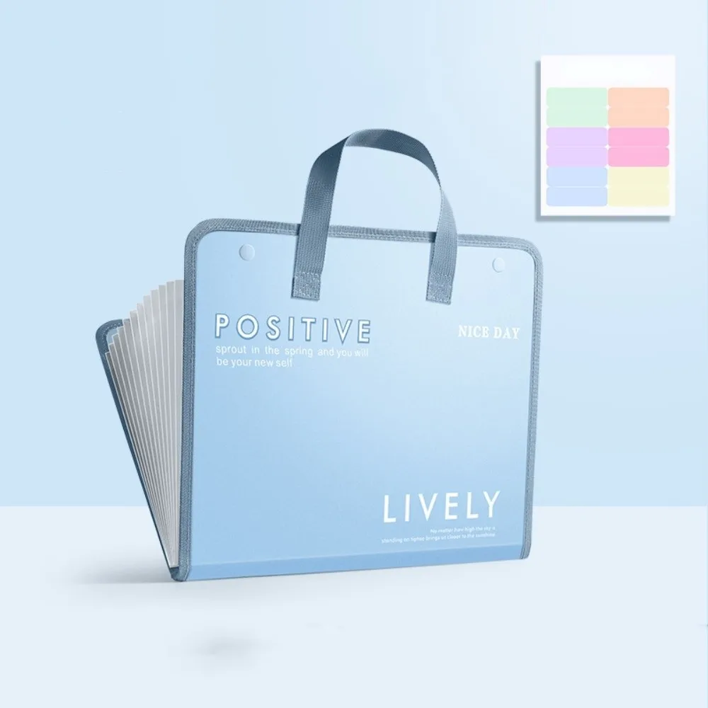

13 Layers Expanding File Bag Multifunctional Portable Document Bag Dirtyproof Waterproof Test Paper Storage Booklet