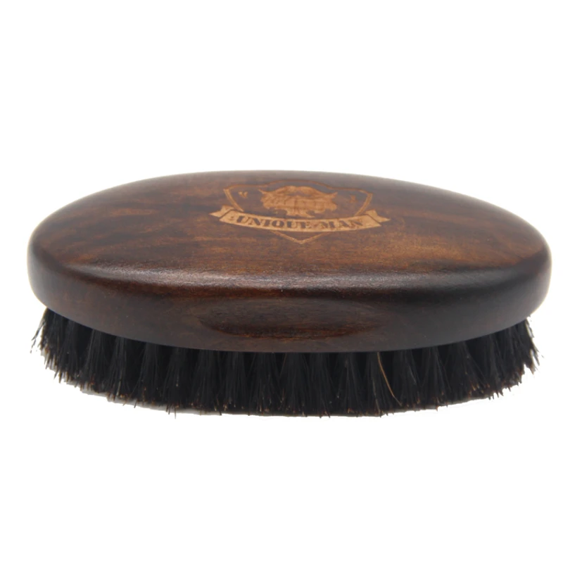 Cepillo clásico de madera para hombre, peine de Color marrón para Barba y bigote, de viaje, Etiqueta Privada, novedad de 2024