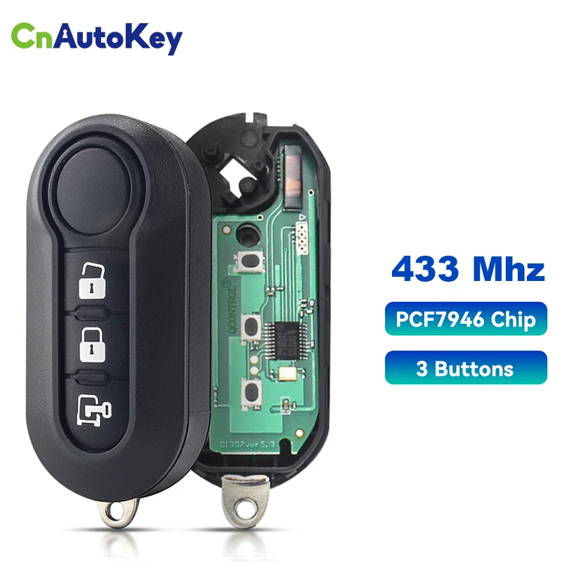 Car key Remote Control Key For Fiat 500 500L MPV Ducato Citroen Jumper Peugeot Boxer 2008-2015 433.92Mhz ID46 3 Buttons