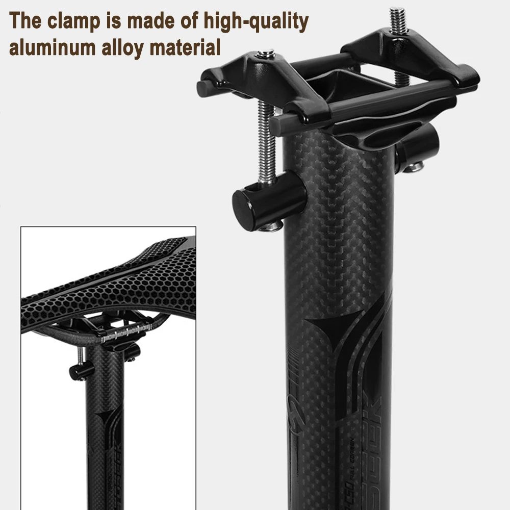 TOSEEK Ultralight Carbon Seatpost 31.8/33.9mm Matte Black Folding Bike Seat Post Length 580mm Seat Tube Bicycle Parts