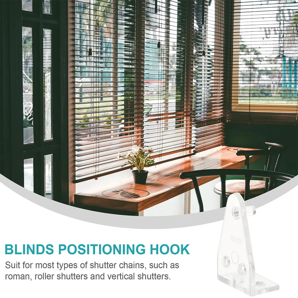 Soportes de sujeción para persianas de plástico transparente, Clips de soporte de riel inferior de 1 pulgada, repuesto seguro para persianas horizontales, 24 Uds.