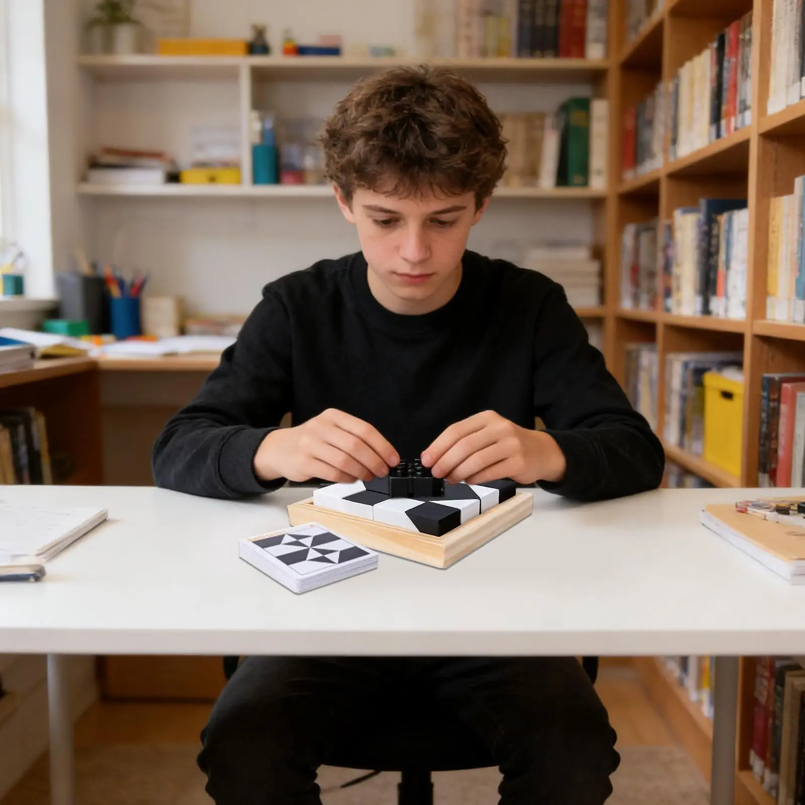 บล็อกปริศนาสำหรับเด็ก ของเล่นไม้เสริมพัฒนาการ ปริศนาฝึกสมอง สำหรับใช้ที่บ้าน เดินทาง โรงเรียน งานปาร์ตี้ ห้องเรียน เด็กวัยรุ่น