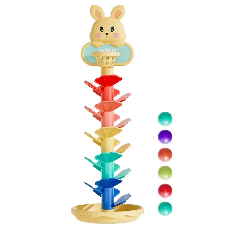 Ball Drop Toys Track Stacking Toy Ball Drop Toys Learning Stacking Toy Multi-Layer Preschool Toys Rainbow Educational Games For