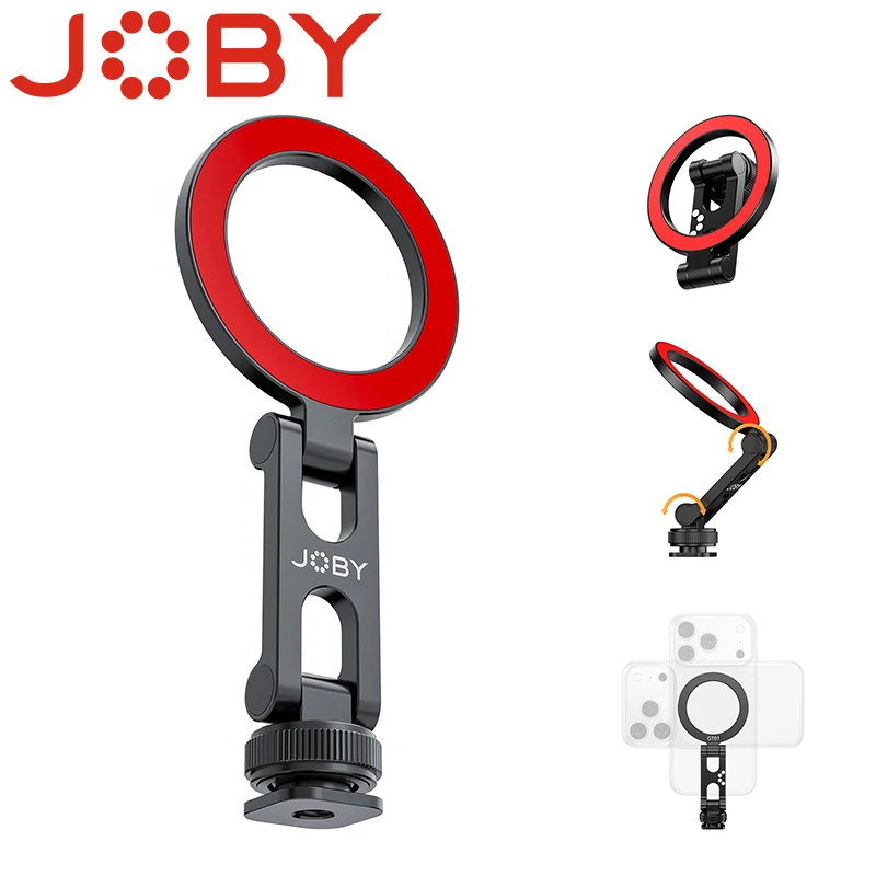 joby-グリップタイト-®-コールドシューマウント-gt01-電話ホルダー-コールドシューマウント付き-1-4インチネジ穴-dslrカメラ三脚用-スイッチング撮影用
