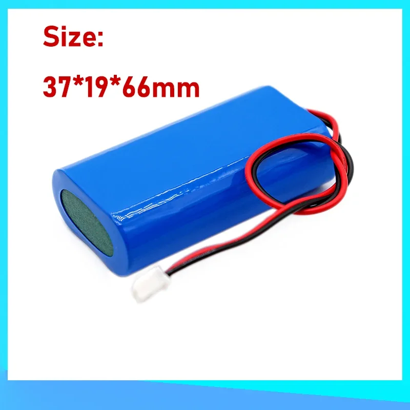 3.7V 6000mA 1S2P 18650 Li-ion Rechargeable Battery Pack with 2P Plug Built-in BMS Suitable for Small Appliances Backup Battery