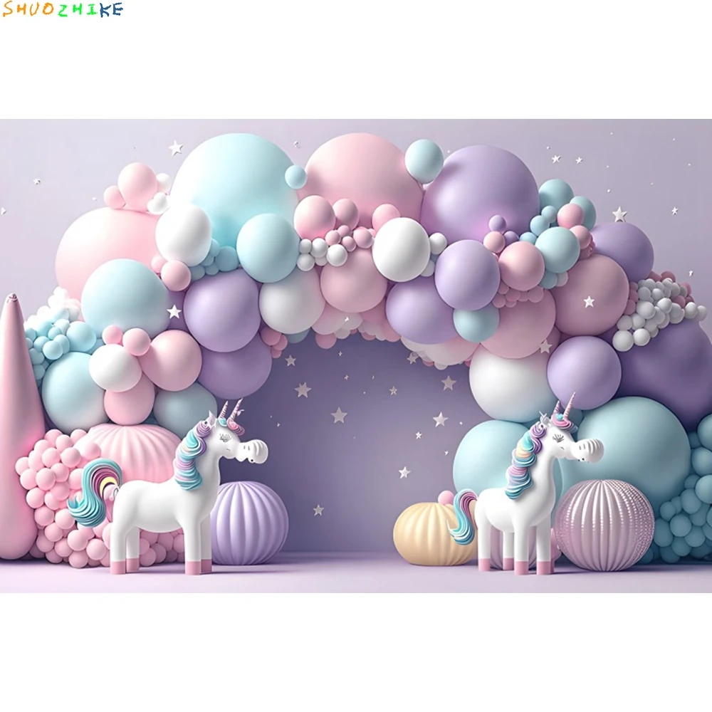 قوس بالون الزهور التصوير خلفية الطفل حفلة عيد ميلاد كعكة سحق صورة ديكور صورة خلفية استوديو مخصص #5