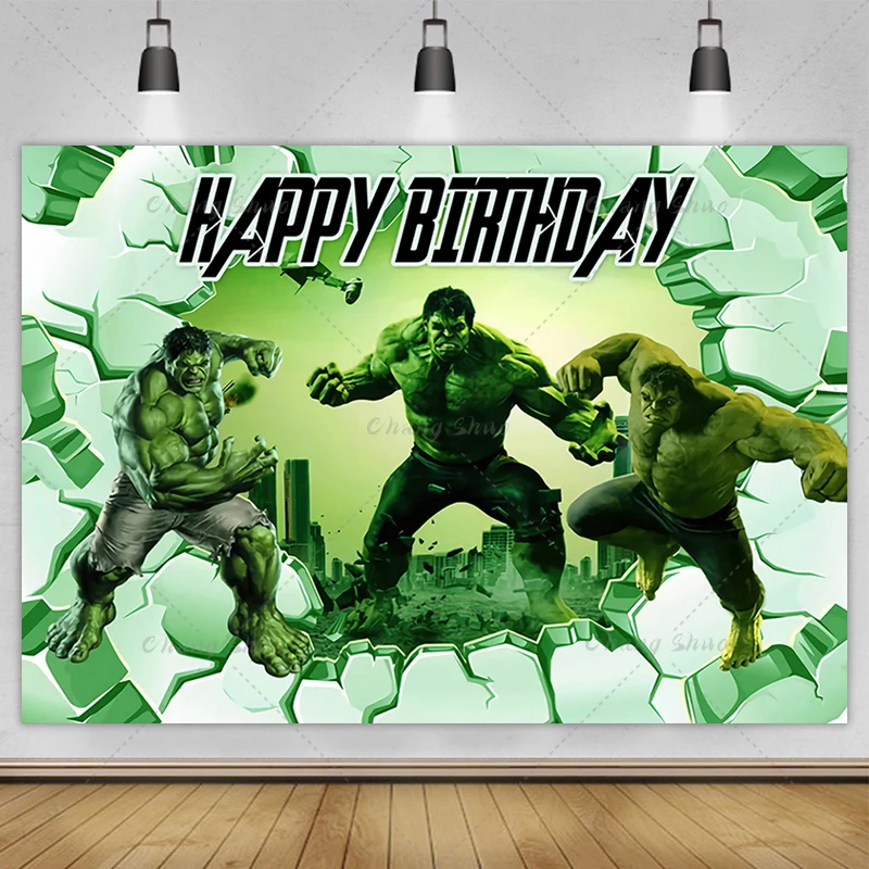 Marvel Hulk Jack Tema Sfondo Banner di stoffa Puntelli Bambini Ragazzo Festa di compleanno Baby Shower Decorazione Forniture Fotografia