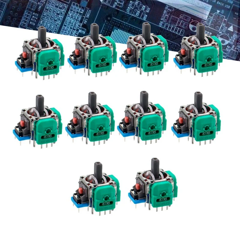 RISE-10Pcs para ps5 hall joystick eletromagnético para ps5 console de jogo 3d hall joystick sensor potenciômetro