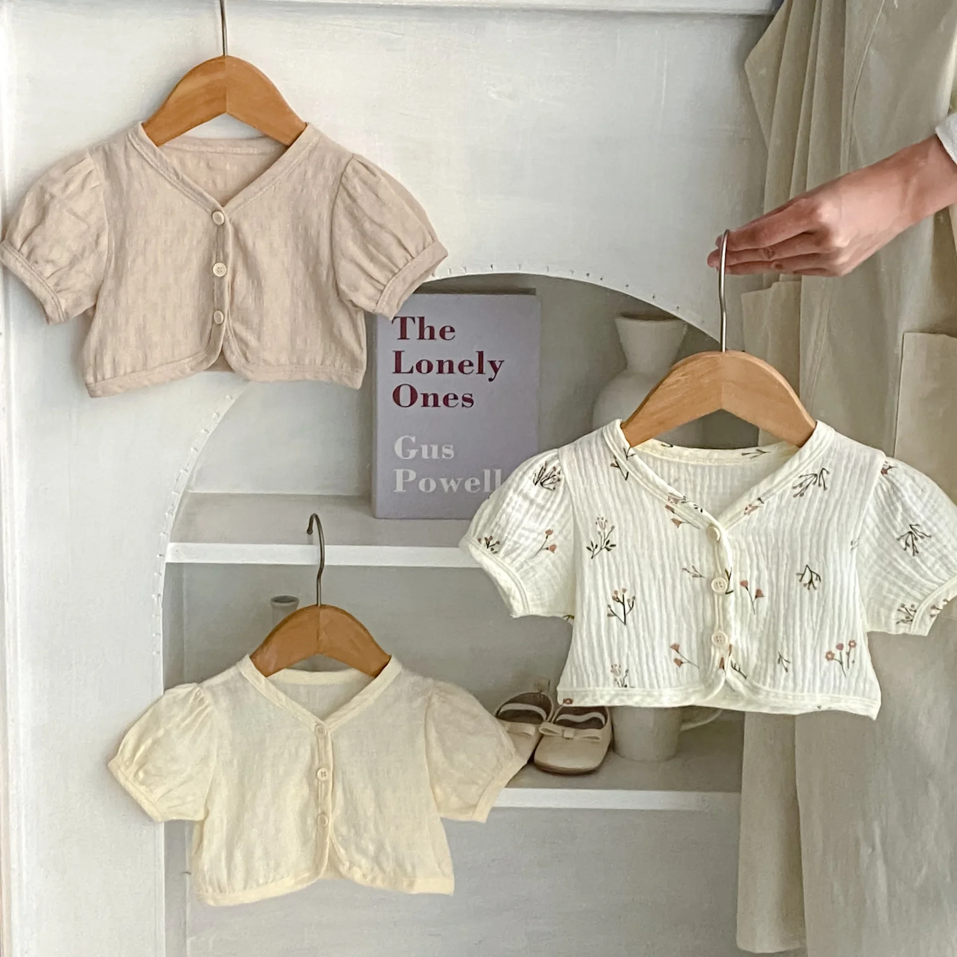 Summer New Baby Baby Simple Fashion All The Floral Bubble Short-Sleeved Coat Short Necessary Small Cardigan