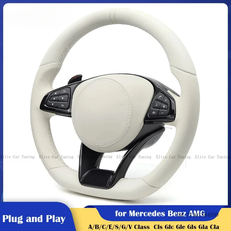 

Car Steering Wheel Full Set for Mercedes Benz AMG W205 W213 W253 W176 W156 W117 W204 W212 W218 CLA GLC GLB GLS GLE C63 E63