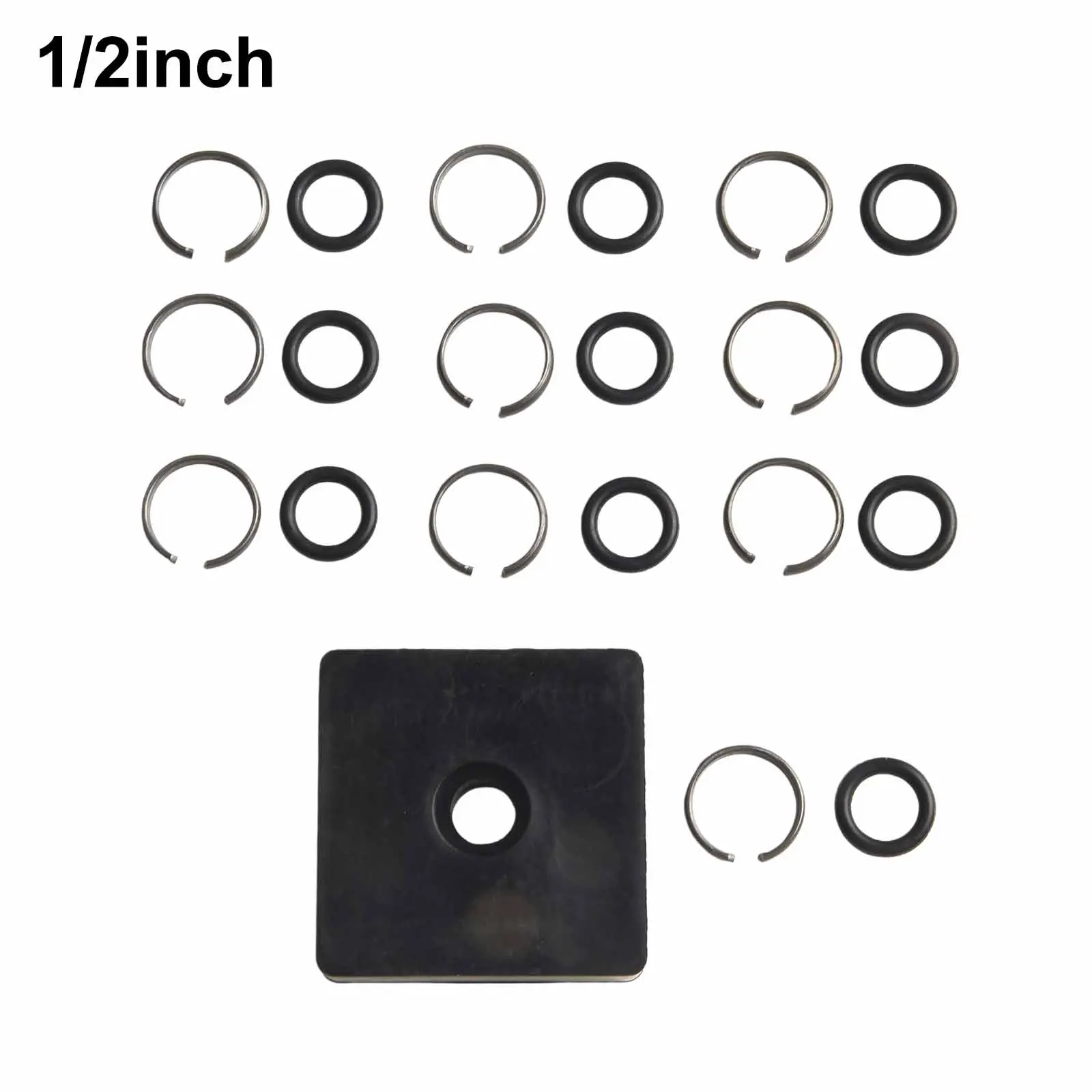 10pcs 1/2inch Wrench Retaining Ring Clip Square Drive Socket Retainer Rings Clip With O-Ring With Anvil Install Tool