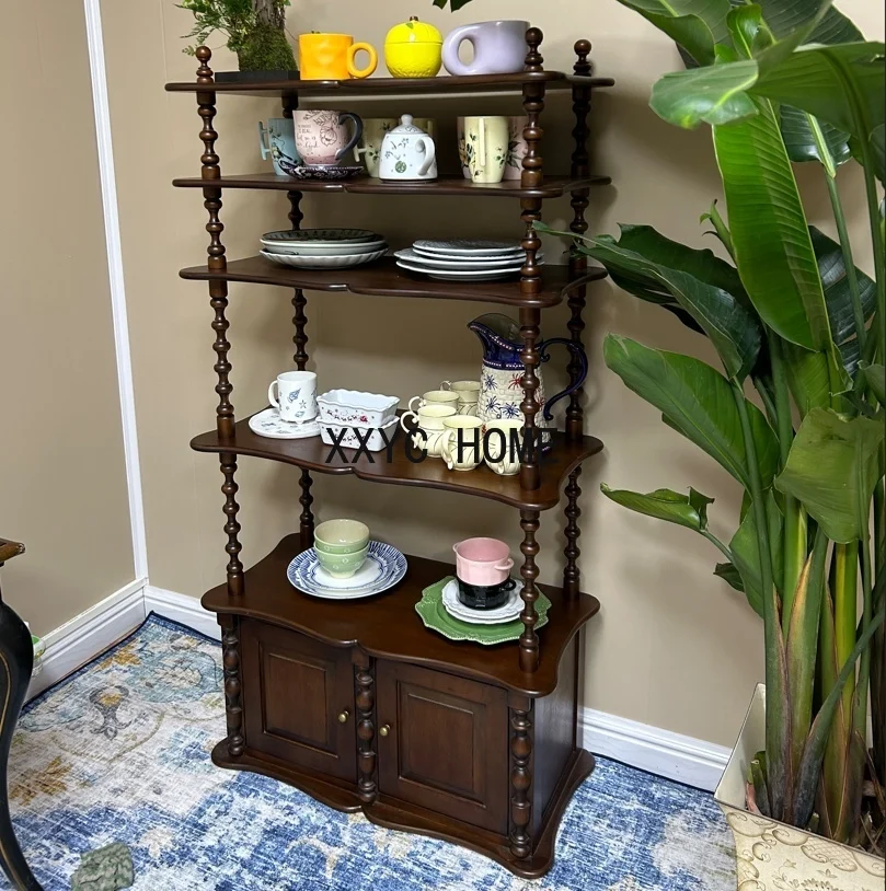 Mid-Ancient Storage Rack Plate Rack Bookshelf Cup Holder Storage Rack floating shelf  wall shelf  corner shelf bathroom shelves