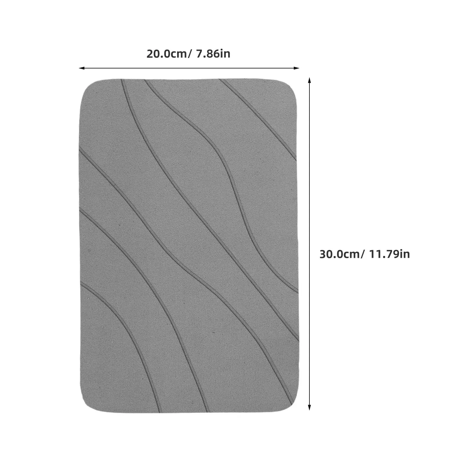 4Pcs Stone Sink Tray 12x8inch Instant Drying Water Absorbing Diatomite Pad for Bathroom Counter Kitchen Drain Tray Fast
