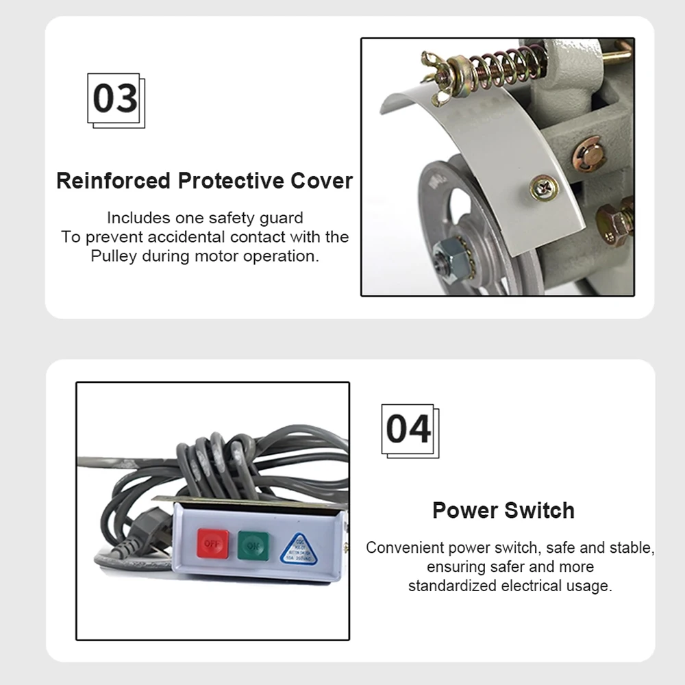 ماكينة خياطة 220 فولت/380 فولت محرك القابض ماكينة خياطة السيارات المسطحة مخرطة صناعية محرك عالي الطاقة محرك موفر للطاقة 3 مراحل #5