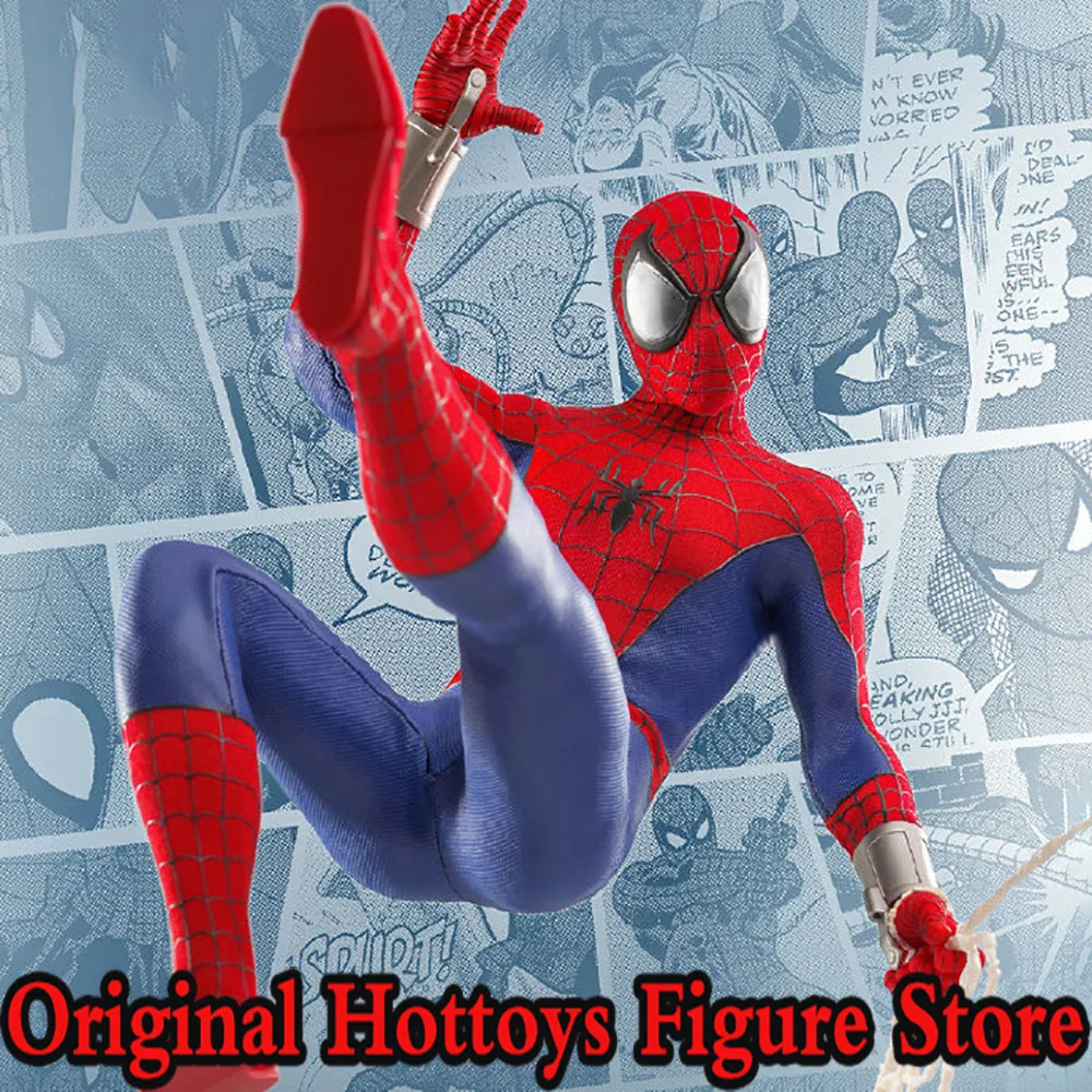 HOTTOYS HT CMS015 1/6 Scale Men Soldier Spider Man Classical Marvel Comics Full Set 12-inch Action Figure Model Gifts Collection