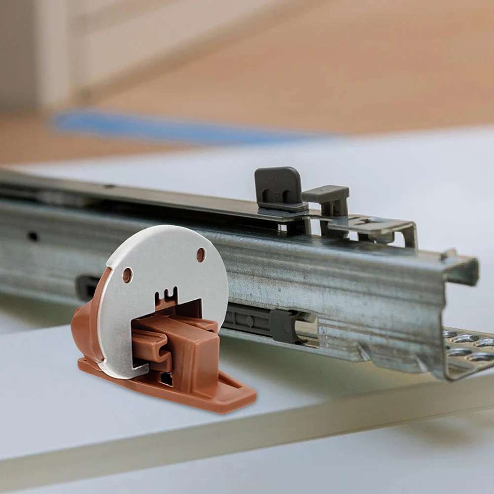 

5 set Drawer Slides Stopper Kit 5 Sets Replacement For Drawer Tracks Guide Rails Repair Hardware Center Mount Undermount Slide