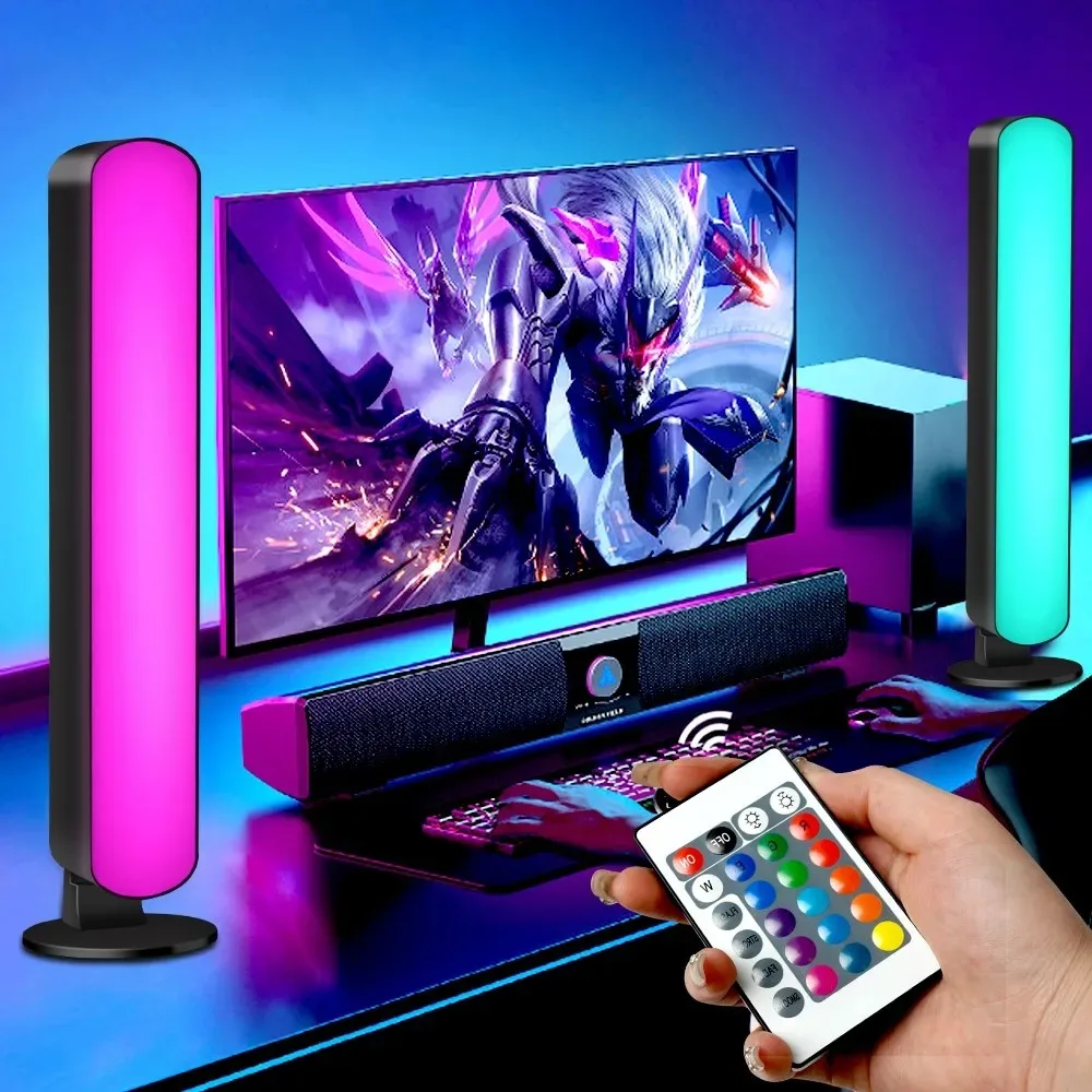 

USB LED-лента RGB с изменением цвета, подсветка для телевизора, синхронизация с музыкой, датчик ритма, атмосферные световые полосы для домашнего декора