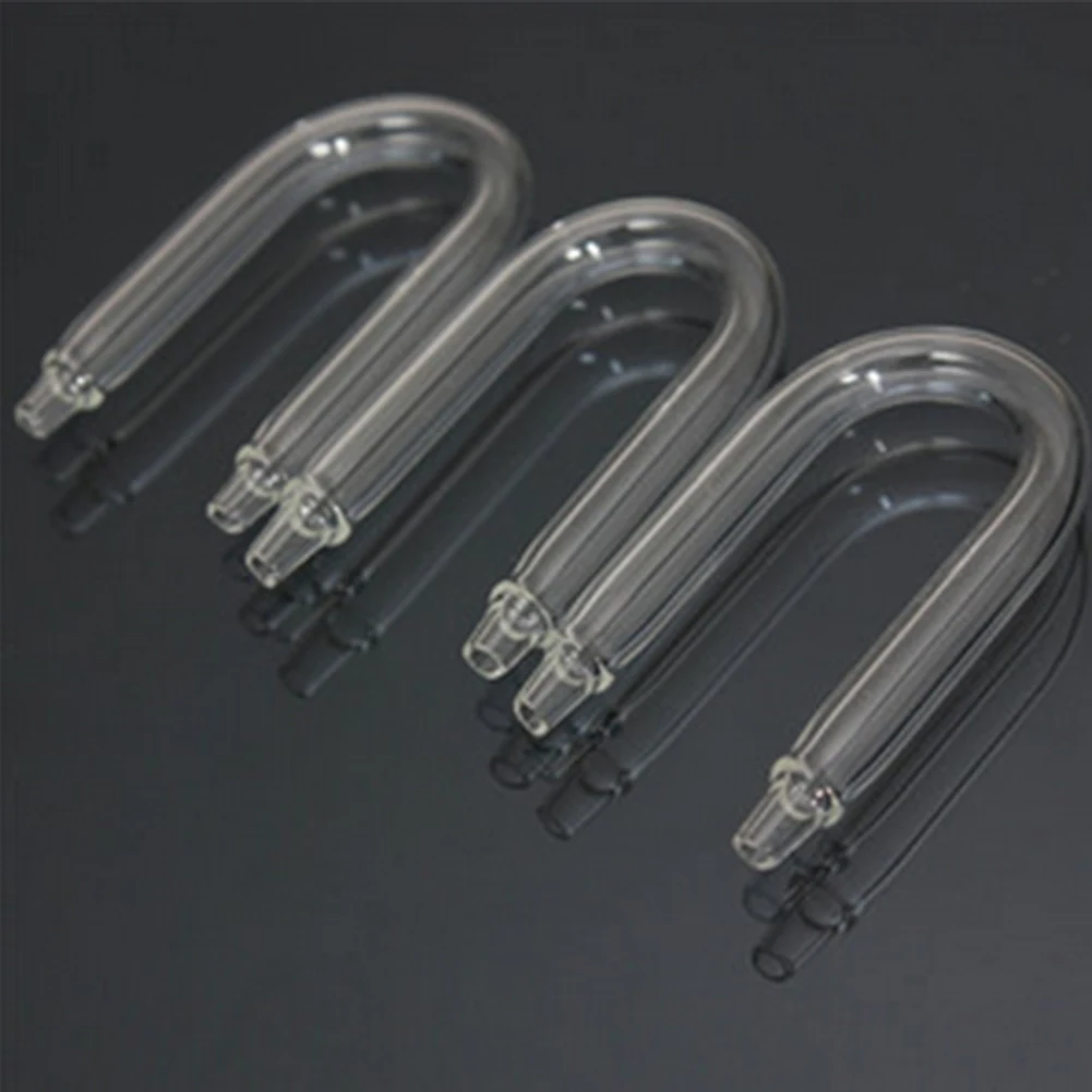 1pc U Shaped Glass Tube Bend for Aquarium Co2 Diffuser CO2 Equipment Fish Tank Water Pump Connector Connection Pipe Pet Supplies