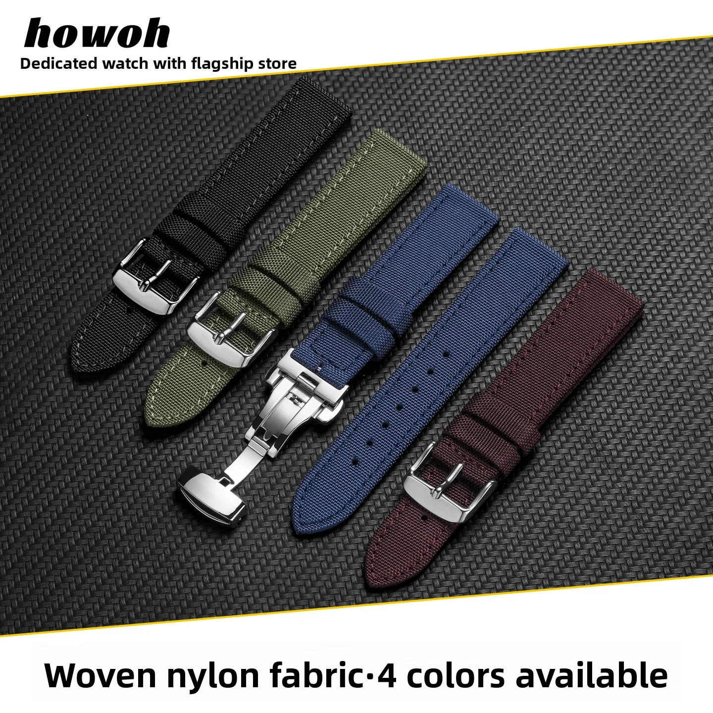 Army Style Nylon Watch Strap men for Citizen Eco-Drive Bm8475 Seiko Tissot Genuine Leather Watchband 18 19 20 22 24mm green blue