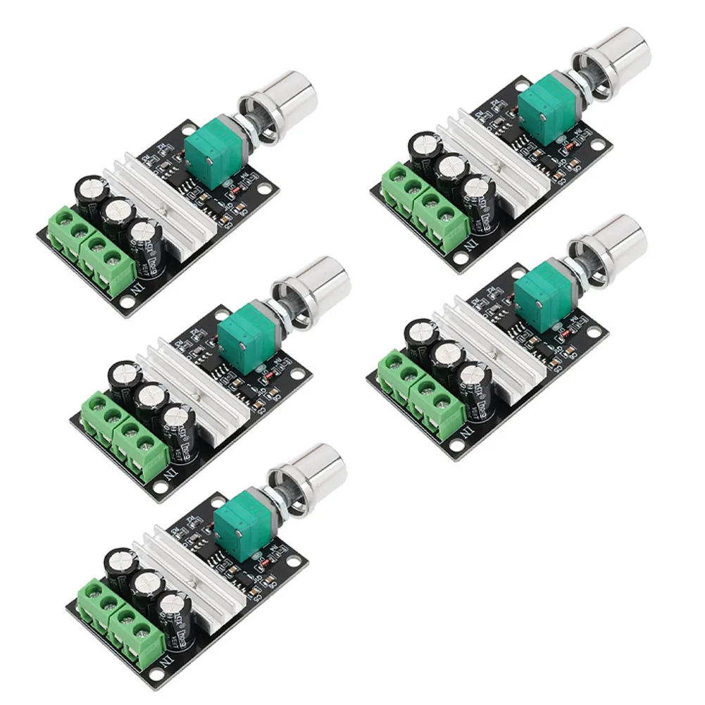 5Pcs Compact DC Motor Speed Controllers for PWM Use with 6V 12V 24V and 28V Inputs Rated 3A for Easy Speed Control