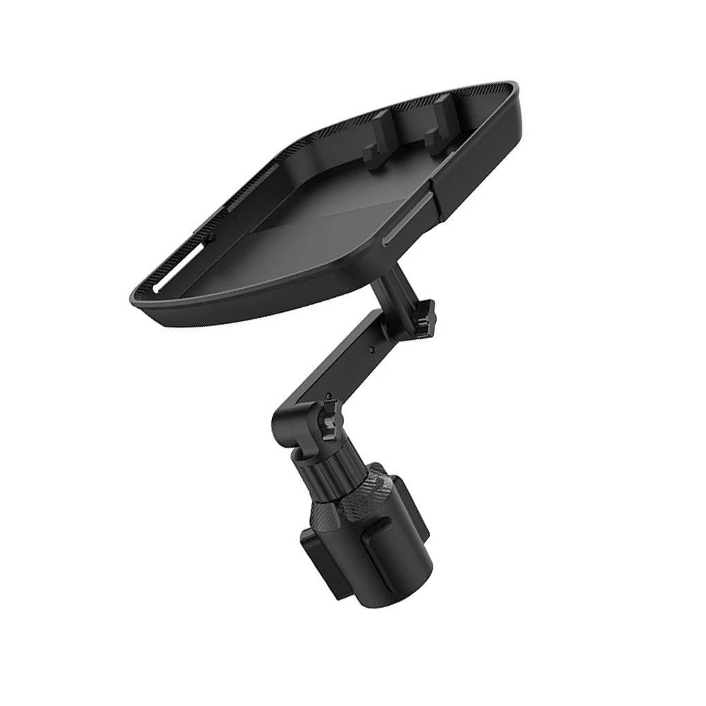 

Car Cup Holder Phone Key Drink Attachable Tray Adjustable Stretchable Expanded Table Swivel Base Auto Organizer