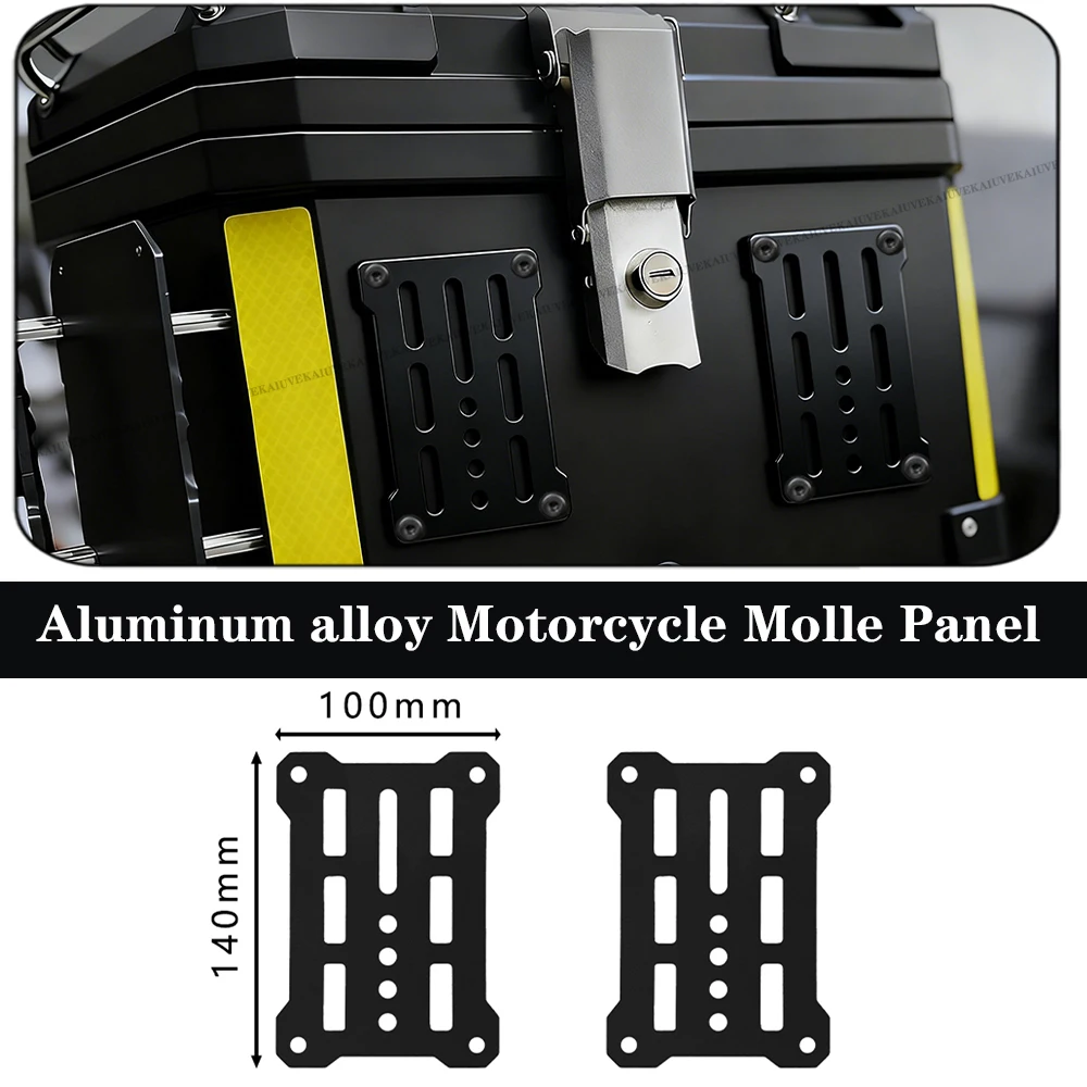 

KAIUVE Motorcycle Trunk Split Molle Panel For Modular Storage Waterproof Aluminum alloy Tactical Universal Side Box Organizer