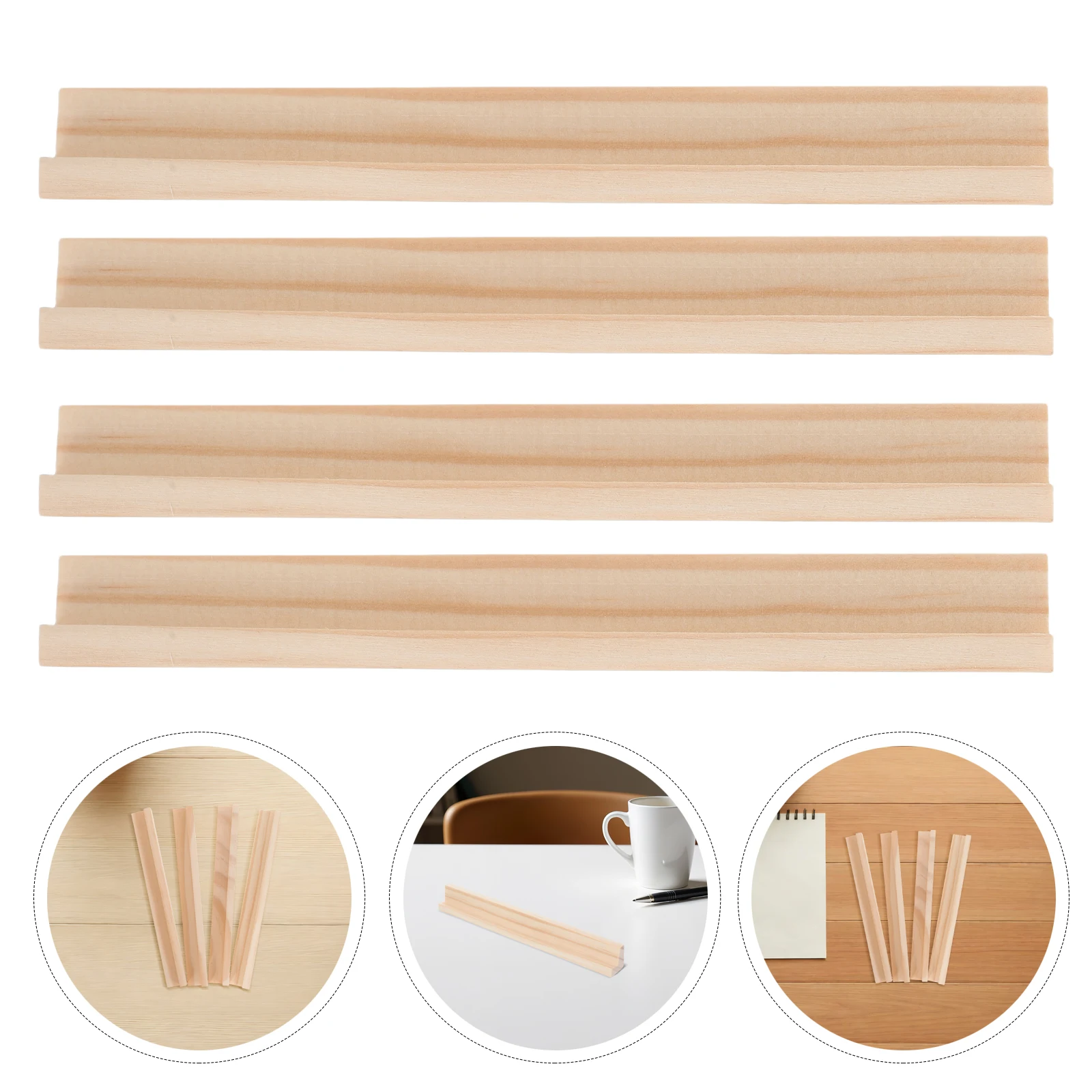 

4pcs Wooden Domino Tiles Bases Holders Trays Display Stands For Diy Game Accessories Home Decor Lightweight Rack Easy