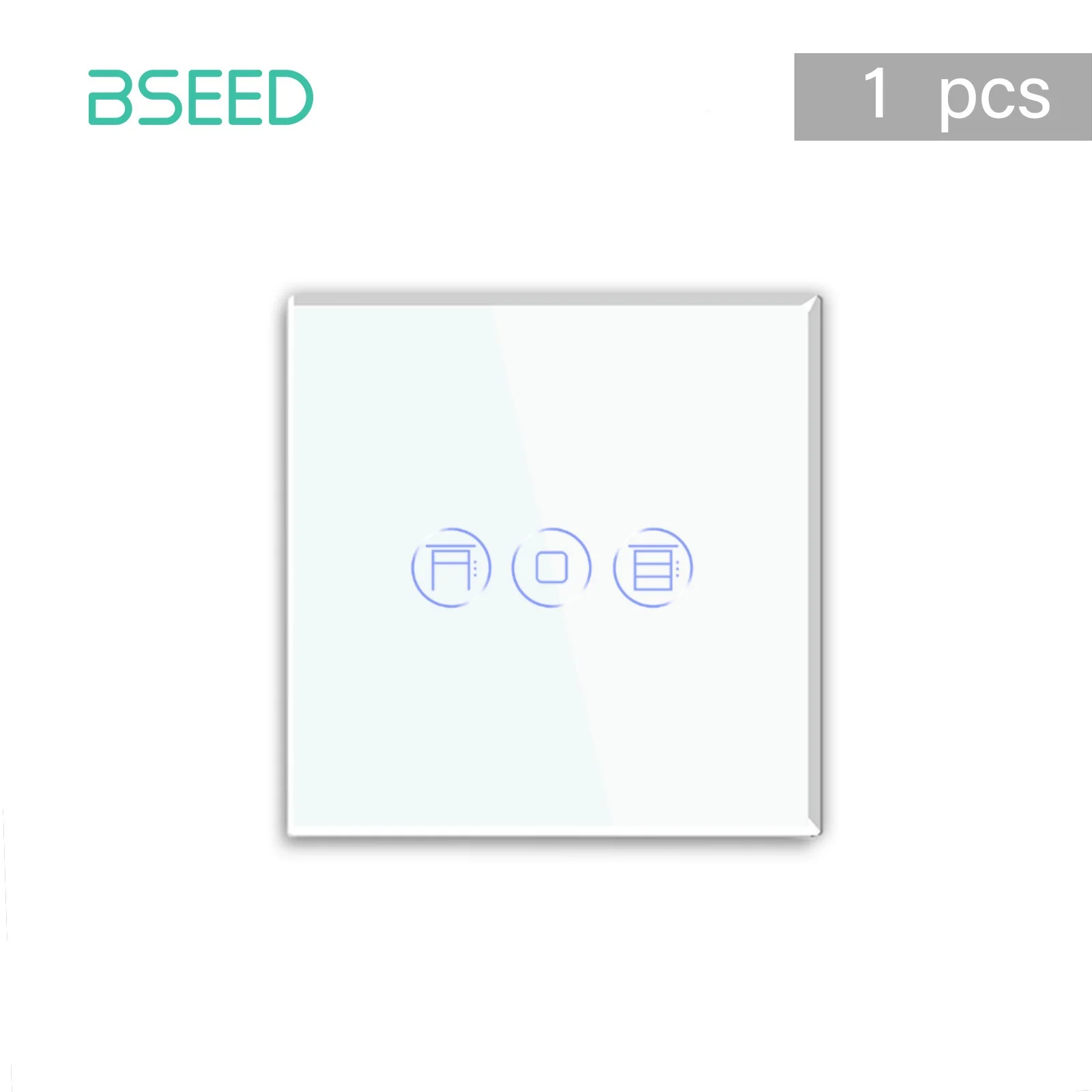 BSEED Wifi Rolluikschakelaar Slimme Blindschakelaar Kristallen Wand-aanraakschakelaars Draadloze bediening via Smart Life Tuya Alexa App