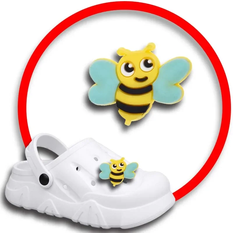 Bee Honey Hive Shoe Charms for Crocs Sandals Women Clogs Pins Shoe Decorations Accessory Men Badges Girls Kids Shoes Accessories