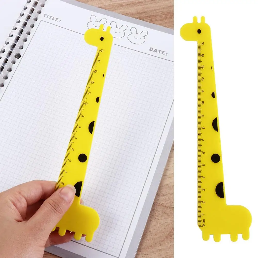 Cartoon Architect Supplies Gauging Tools Engineers Accessory Stationery Drafting Supplies Ruler Giraffe Ruler Straight Ruler