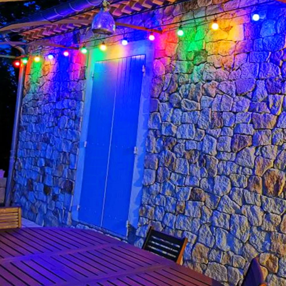 

IP65 Multicolor Festoon Light with E27 Base for Porch Holiday Outdoor Mood Lights Decor