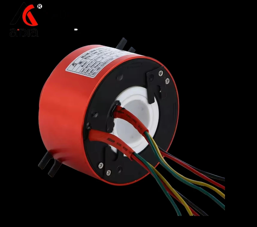 SRH40120-4p 360 Rotating Hollow Shaft Slip Ring Slip Ring Induction Motor High Temperature Resistant Rotating Slip Ring