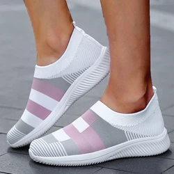 Casual Shoes Fashion 2024 New Sneakers For Women Plus Size Trainers Sneakers Women Slip On Sock Ladies Flat Shoes Shoes Women