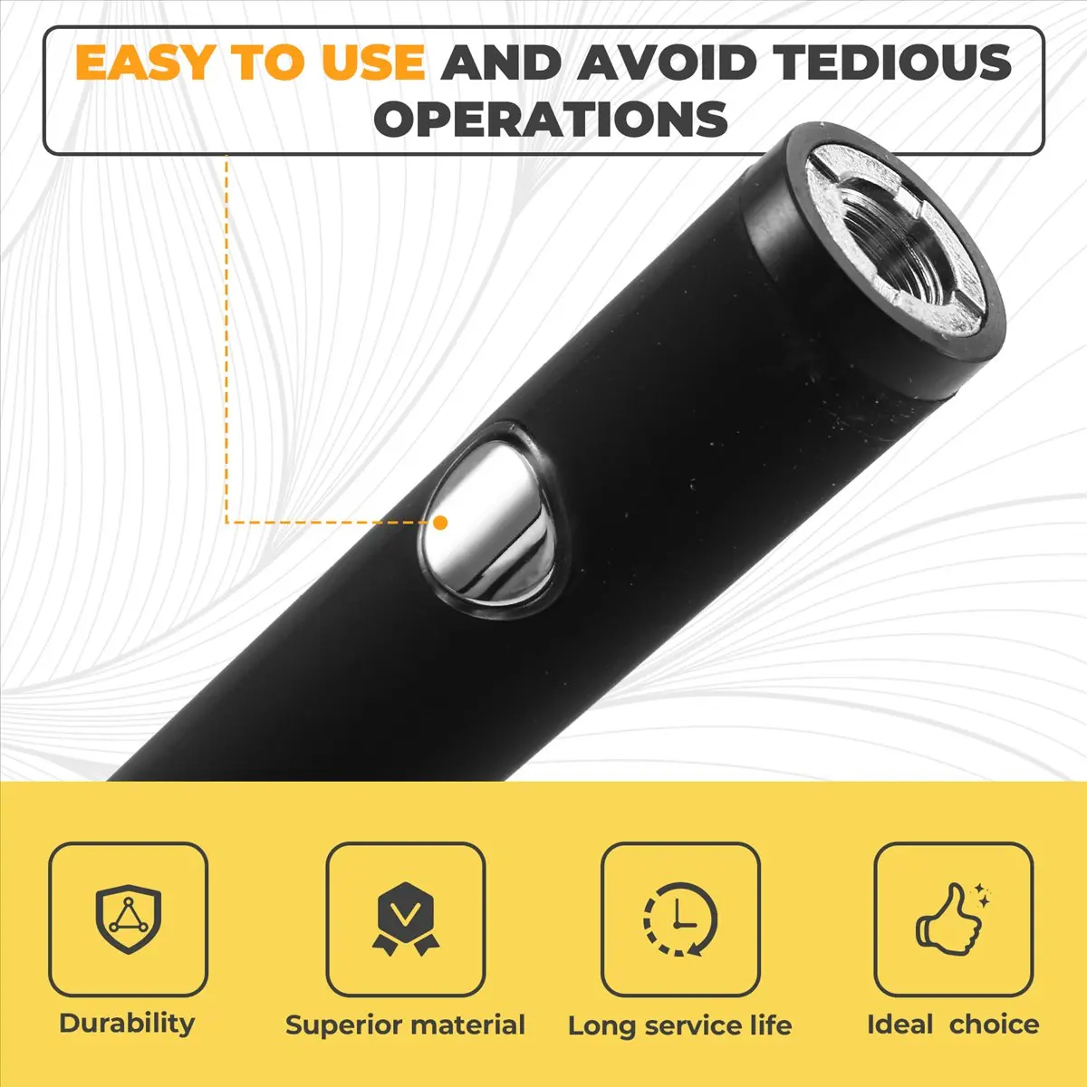 

(WSFS) Электрический паяльник-ручка 510 Thread Battery Cart Pen без головки, с регулировкой температуры, мини-набор для пайки, черный