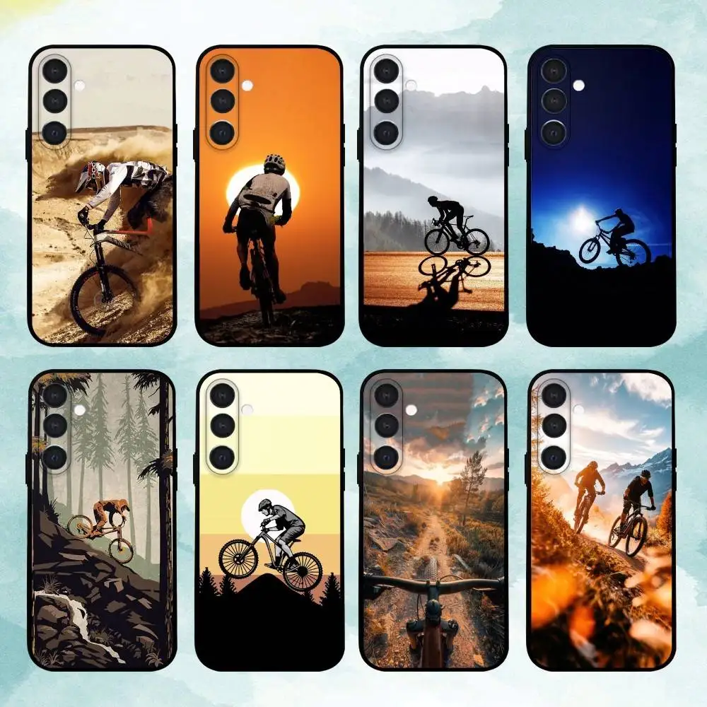 

MTB Mountain Bicycle Phone Case For Samsung A73,72,71,53,52,51,22,91,80, Soft Black Cover