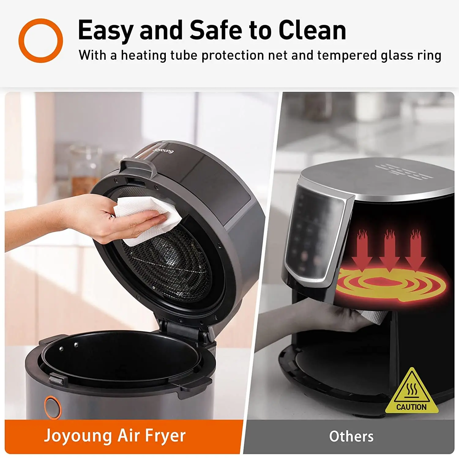 JOYOUNG Nồi Chiên Không Dầu Air Fryer 10 Trong 1 Kỹ Thuật Số Nồi Chiên Không Dầu Air Fryer Lò Nướng 5.8 QT Nồi Chiên Không Dầu Air Fryer Máy Nướng Bánh Không Bóng Dầu Điện 120 ° nhìn Thấy Cửa Sổ Miễn Phí Công Thức Nấu Ăn