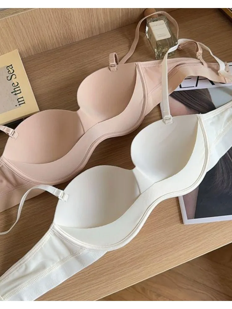 حمالة صدر YUQI للنساء، صدر صغير، عرض كبير، زوج قريب، ثدي مضاد للترهل، غير سلكي، حمالة صدر مريحة بدون خياطة بنصف كوب