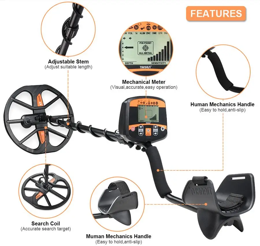 Factory Supply Professional Metal Detector Tianxun TX-960 Long Deep Search Metal Detector Treasure Hunting Gold Detector