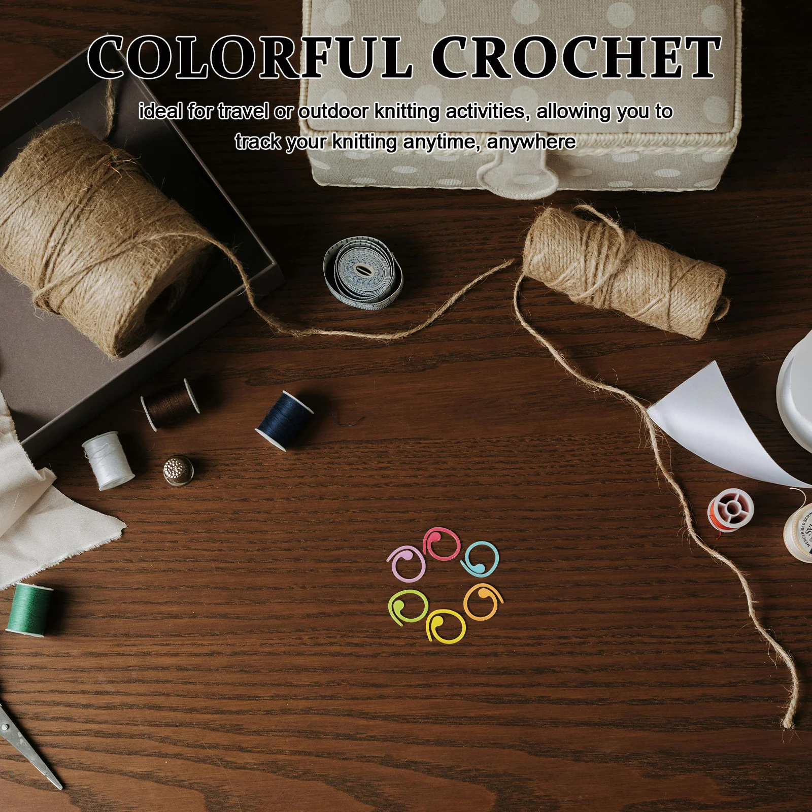 

100Pcs Crochet Knitting Stitch Markers Metal Spiral Locking Colorful Markers Yarn Guide Stitch Accessories for Projects