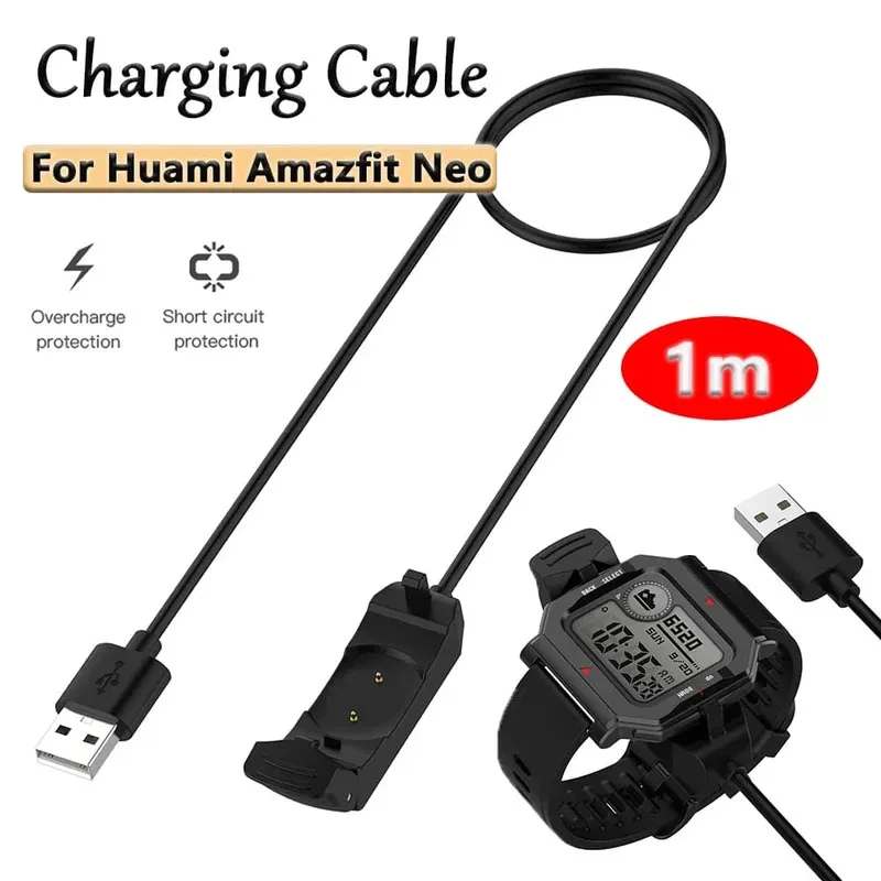 جهاز شاحن محمول لساعة Huami Amazfit Neo A2001 الذكية سريعة USB مهايئ شاحن مغناطيسي