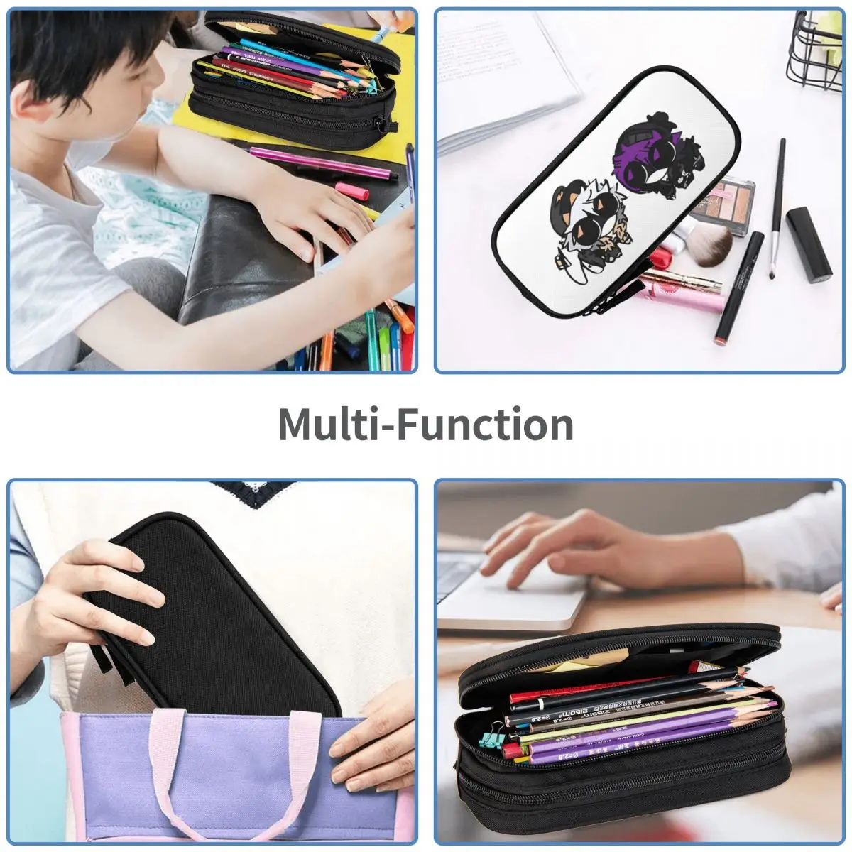 Murder Drones Cartoon Anime Pencil Case Lovely Pen Bag Student Big Capacity Office Gifts Pencilcases