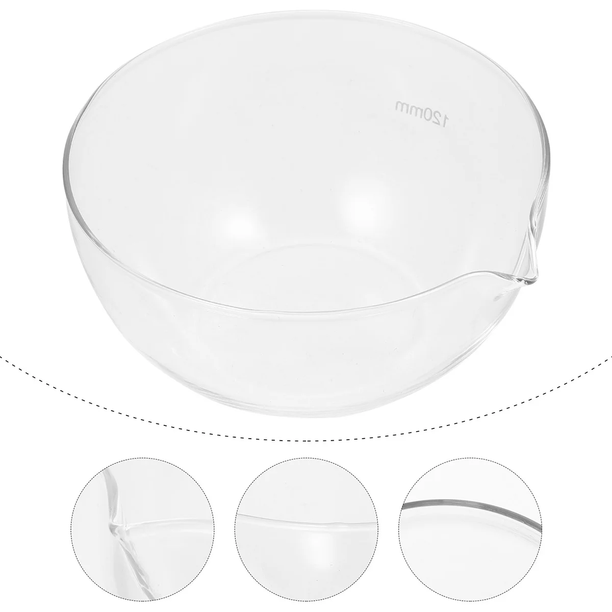 

Glass Evaporating Container Mixing Bowl Evaporation Dish Large Round Laboratory
