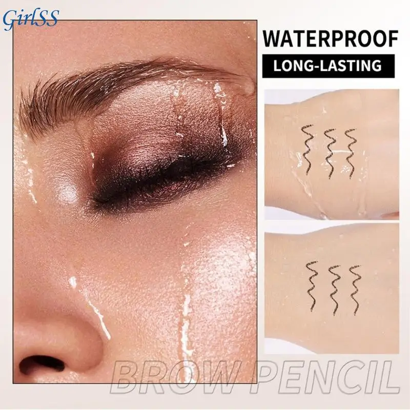 قلم حواجب مقاوم للماء، قلم تحديد الحواجب مقاوم للتلطخ، قلم حواجب مع فرشاة حواجب أدوات مكياج حواجب هدايا T4MB #4