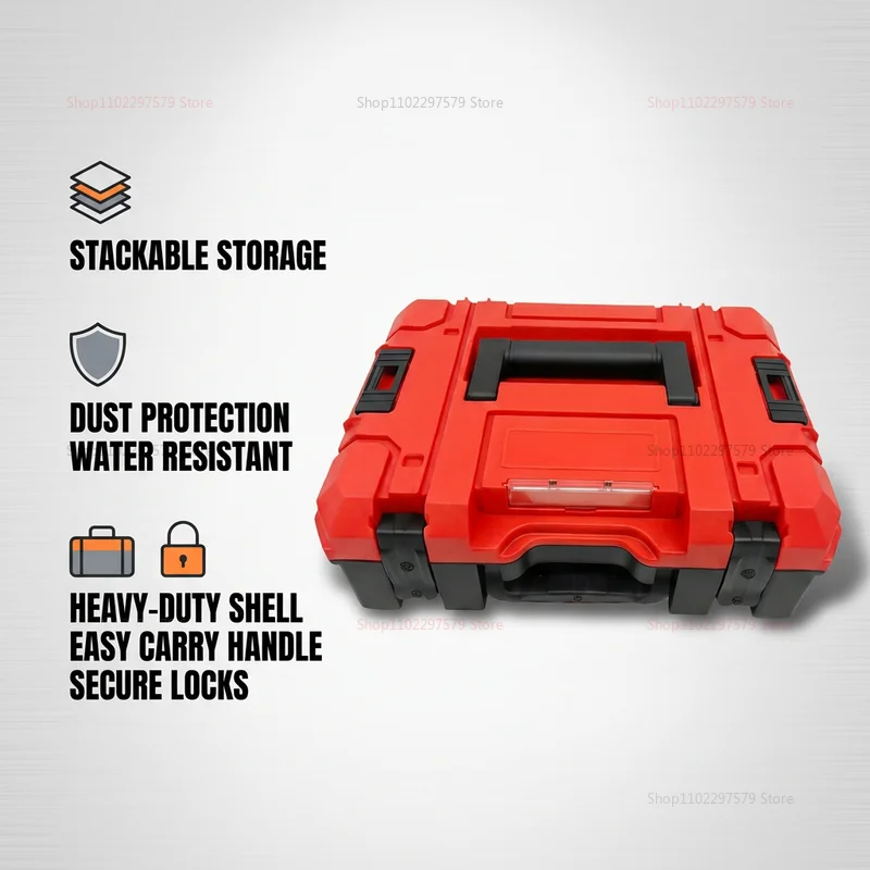 Pressure Proof Dust Proof Drop Proof Stackable Tool Box 1 Piece Set Anti Drop Household Tool Parts Organizer for Garage Workshop