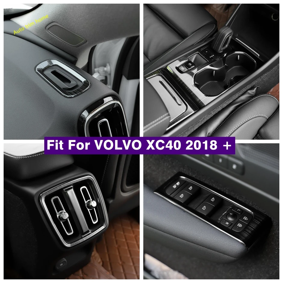 

Window Glass Lift Button Control / Water Cup Holder Panel / Air Conditioner Outlet AC Vent Cover Trim For Volvo XC40 2019 - 2023