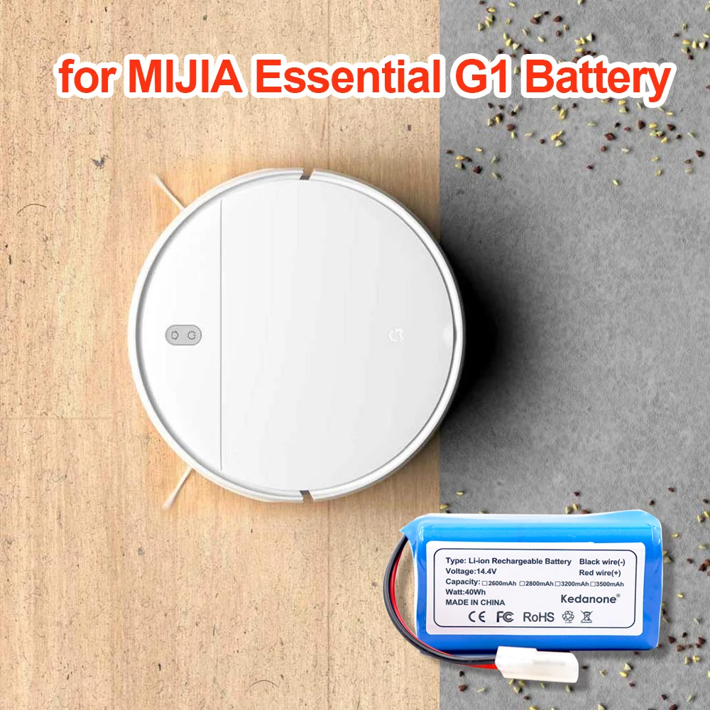 For Original Xiaomi Replacement Battery H18650CH-4S1P For XIOMI MIJIA Mi Robot Vacuum-Mop Essential G1 MJSTG1, SKV4136GL 2600mAh