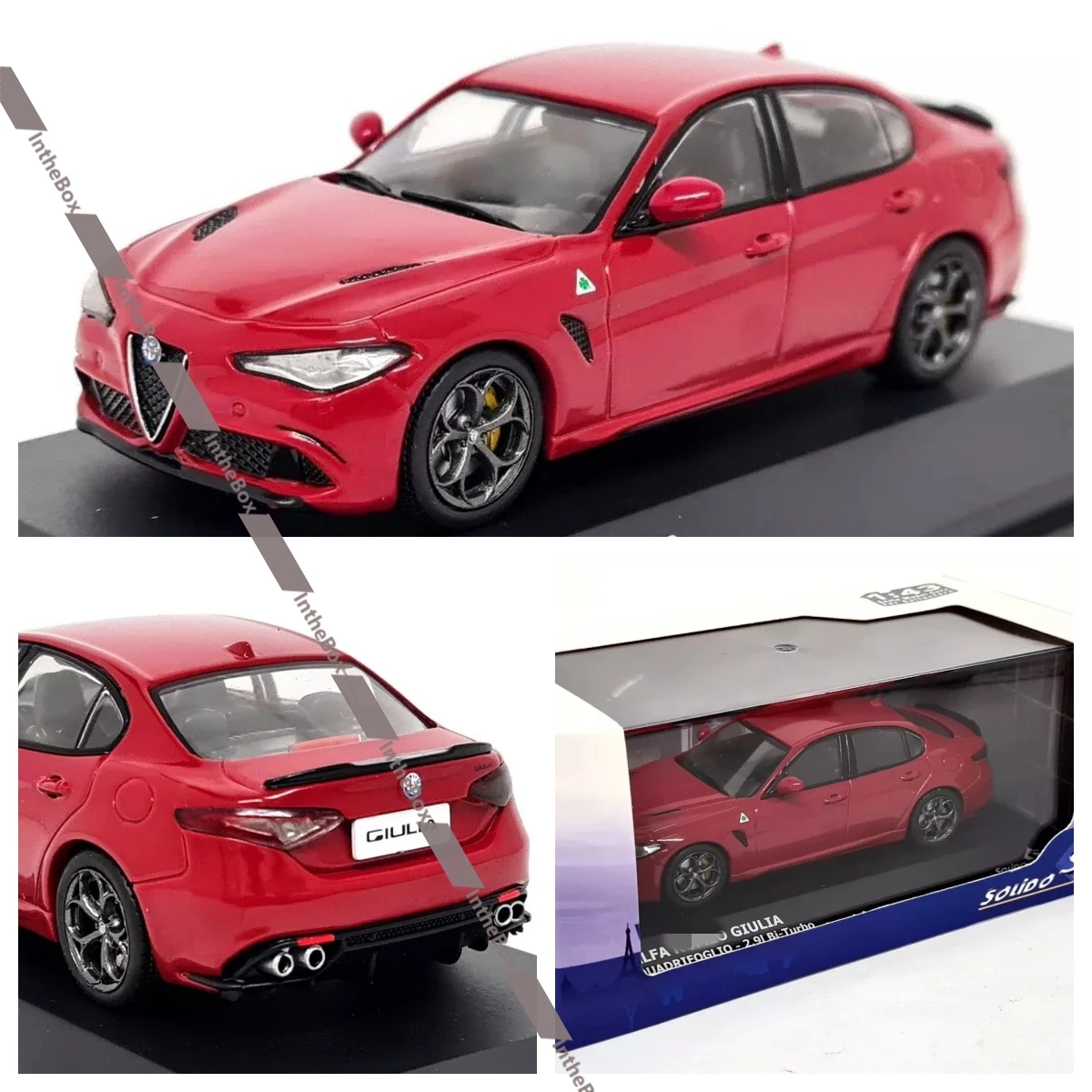 Solido 1/43 Giulia Quadrifoglio 2.9l Bi Turbo Red Diecast Model Car