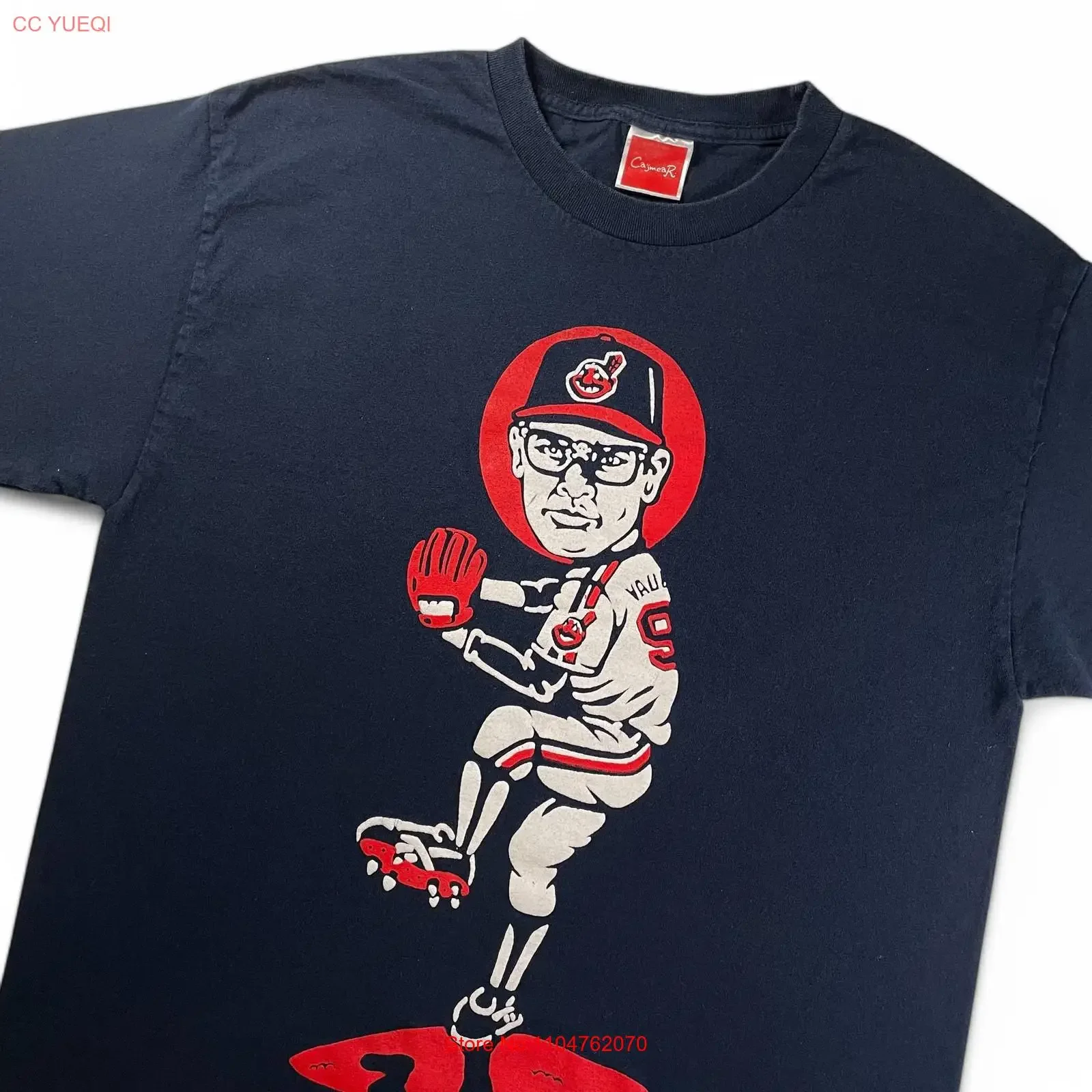 Vtg Y2K Major League Move Wild Thing Ricky Vaughn camiseta Charlie Sheen grande vintage lavado homme Top para uso diario