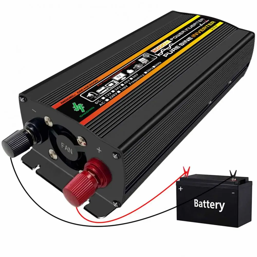 Portable 3000/4000/6000W Inverter 12/24V To 110/220V Car Power Inverter Converter Charger Adapter Dual USB Voltage Transformer