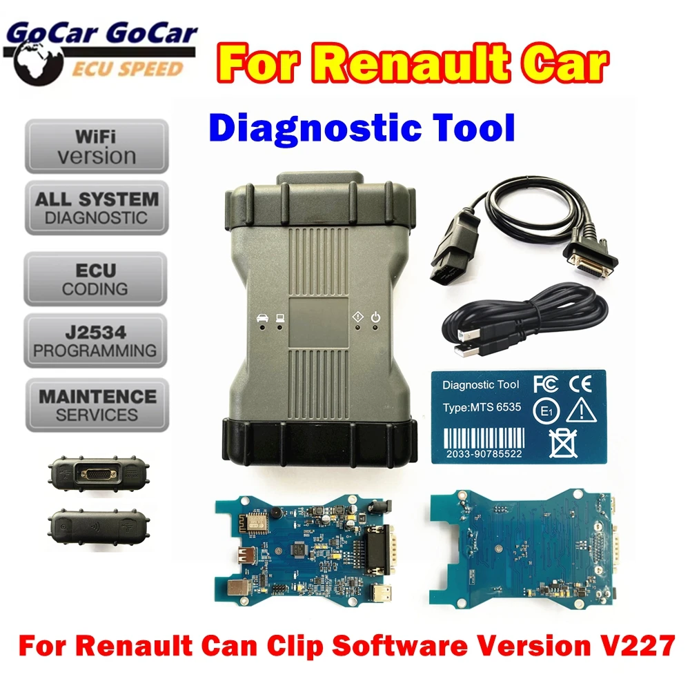 

Newest V227 WIFI USB Supported CAN CLIP for Renault Can Clip diagnostic programming multi language for Renault VCI Scan Tool